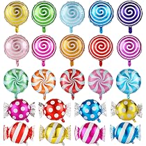12 Palloncini A Forma Di Caramella In Alluminio | 6 Colori Vivaci Per Feste E Compleanni | Gonfiabili E Durevoli Per Decorazioni Esterne