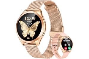 NONGAMX Smartwatch Donna con Effettua Orologio Chiamate: 1.27" Smart watch con Bluetooth 5.2 Contapassi Sonno 100+ Modalità Sportivo Fitness Tracker IP68 Impermeabile Contapassi Polso Compatibile Android iOS