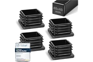 Tappi Tubi,moinkerin Tappi Terminale Di Plastica caps per prodotti in metallo, sedie, divani, tavoli, scaffali, Per proteggere i pavimenti da graffi (4, Piazza-40x40mm)