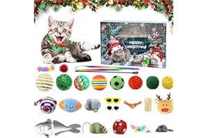 YIZEMAY Cat Advent Calendar 2025, Cat Christmas Advent Calendar Gift, 24Pcs Interactive Cat Toys for Indoor Cats Pet Surprise Xmas Countdown Gifts for Cat.