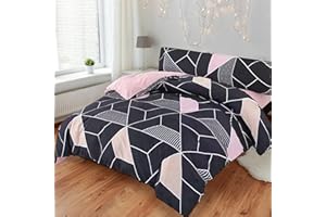 BESCH Funda Nordica para Cama 90 de Microfibra Ultra Suave, Confortable y Transpirable de 3 Piezas, Funda Edredon 150x220cm, Bajera 90x200+25cm y 1 Funda de Almohada 45x110cm (Paralelogramo)