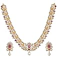 TARINIKA Antique Gold Plated Shreya Short Necklace Set with Beads Design - Jewelry Set for Women Perfect for Ethnic occasion | Traditional Jewellery For Women