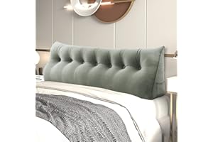 ‎JOHNEAR Johnear Rückenkissen Bett Keilkissen Sofa Rückenlehne Lesekissen, Lehnenkissen Dreieckige Kopfkissen Lendenkissen mit abnehmbarem Samt Bezug （Kamel, 200cm