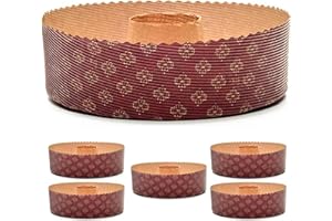 FAH FAMILY AT HOME Chiffon Cake und Donut-Form, 500 g, 5 Formen à 19 cm, Kuchenform aus Mikrowellenpapier, ideal zum Backen im Ofen, hitzebeständig bis 220 °C, recycelbar, hergestellt in Italien