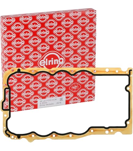 Elring Oil Pan Gasket 766.390 – Cork, 15 Bolt Holes – For Opel – Made In Germany