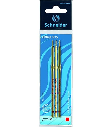 5 Ricariche Schneider P178603x5 Per Penna A Sfera M, Inchiostro Blu Indelebile