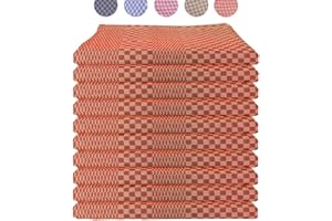 ‎LEFUNDA LEFUNDA® 10er Set Geschirrtücher - 100% Baumwolle Küchentücher, 220 GSM, Weiche, Super Saugfähige Geschirrhandtücher, Vollzwirn, 50x70cm (Orange, 10)