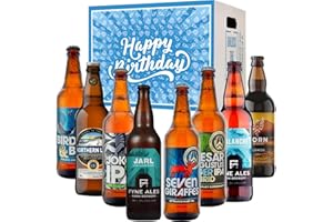 Liquid Vault Scottish Real Ale Birthday Mixed Pack - 8 Bottles, 5% ABV - Premium Real Ales from Scotland - Ideal Craft Beer Gift Set for Men - Pale Ale & IPA Beer Gift Set