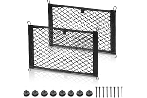 MHYMX Storage Nets for Campervans, 2 PCS Cargo Net for Van 40 X 25 cm Car Boot Net Campervans Back Seat Nylon Storage Net for Groceries Bottle Phone