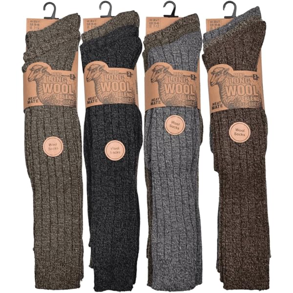 Men’s Chunky Work Socks – Cushioned Boot Socks, UK 6-11 – 3, 6, Or 12 Pairs Available