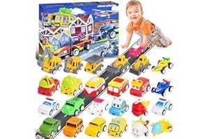 DFGEE Advent Calendar 2024 Kids - Christmas Countdown Calendar Pull Back Car Toys Gifts for 2 3 4 5 Year Old Boys Girls, 24 Days of Toy Advent Calendar, Xmas Gifts for Toddlers Baby