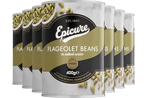 Epicure Green Flageolet Beans in Salted Water, 400 g (Pack of 12)