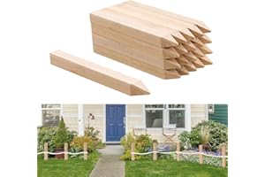 VEVOR Wooden Garden Stakes, 20 Pcs 12x1x1 in Survey Grading Stakes, Garden Ground Stake with Sharp Point, Fir Wood Plant Support Stake, Sign Posts for Silt Fence Backyard Boundaries Baselines