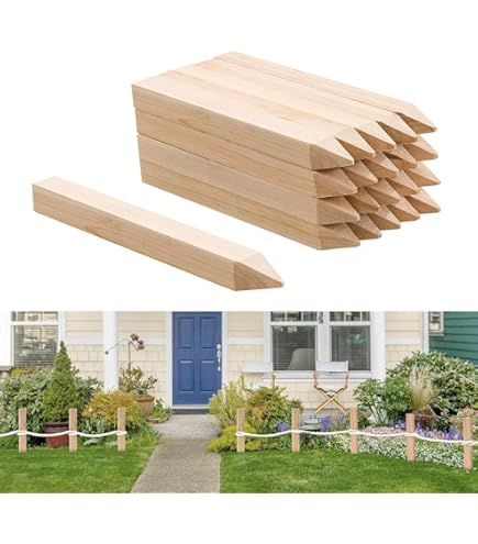 Lot De 25 Piquets En Bois De Hêtre Brut - 30 Cm De Long, 3 Cm De Diamètre - Pour Tuteurer Plantes Ou Marquage Terrain