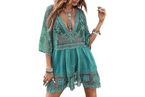 EOAMGO Beach Coverups for Women, Sexy Beach Dress Swimsuit Bikini Cover Ups, Sarongs for Women Beachwear