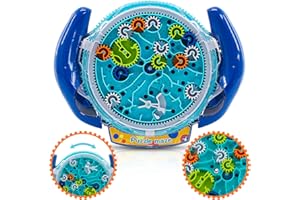 Funny Old Man Labyrinth-Puzzle-Spiele für Kinder im Alter von 4-8 Jahren, Cooles Raumschiff-Labyrinth-Spielzeug mit Zwei Stahlkugeln, Herausforderungen Spiele