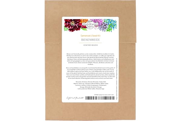 Plantes & fleurs mellifères pour des abeilles - kit de graines avec 5 variétés de plantes à fleurs connues pour attirer les abeilles