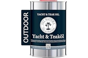 OLI NATURA ÖLE & WACHSE OLI-NATURA yacht e olio di teak (olio per legno per esterni, protezione UV), contenuto: 1 litro, colore: teak