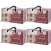 4 Pack Heavy-duty Oversized Grote Opbergtas Organisator Met Ritsen En Tag Pocket Voor Verhuizen Kleding Opslag Waszak Verpakking Huis Essentials