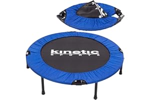 ‎KINETIC SPORTS KINETIC SPORTS Fitness Trampolin Ø 91/96/102/122 cm – Minitrampolin Faltbar, Jumping Fitness Indoor Trampolin, Kindertrampolin, Sport Testbild Sieger Design, Belastbar bis 100 kg