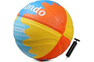 ‎LEMONDO lemondo Schaumgummi Kinder Basketball mit Pumpe Größe 5 Anti-Rutsch Grip Indoor Outdoor Training Spielen