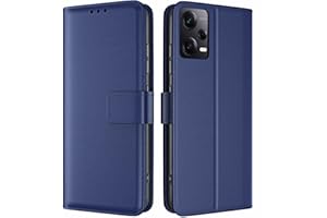 TQIAHF Coque pour Xiaomi Redmi Note 12 Pro 5G / Poco X5 Pro 5G Coque Etui avec Porte Carte à Rabat Clapet Portefeuille Cuir Pochette Antichoc Flip Case Étui Cover Housse Protection Coque,Bleu Foncé