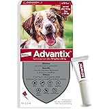 Advantix Spot-on Antiparassitario, Per Cani da 10 Kg a 25 Kg, Elimina zecche, pulci, pidocchi e larve di pulce, Protegge da z