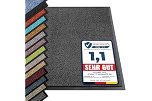 etm wycieraczka do drzwi wejściowych, 120 x 180 cm, antracytowo-czarna