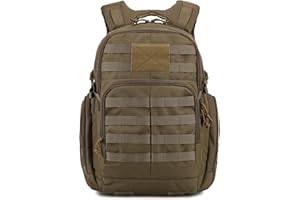 Mardingtop Plecak taktyczny 40 l, plecak wojskowy do armii Molle, motocykl, piesze wędrówki, kemping, podróże (khaki)