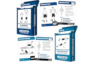 PALACE LEARNING 2 Pack - Bodyweight & Dumbbell Fitness Workout Cards - Over 100 Exercises