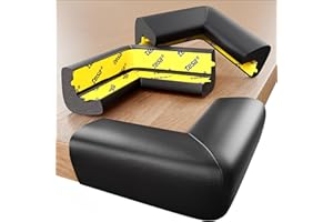 ‎MUTKIND MUTKIND® 20x Eckenschutz Baby - (Mit Kleber von TESA) Kantenschutz Baby - Weich & Stoßfest | Extra starker Halt | Tischkantenschutz Ecken - Eckenschutz Kantenschutz Selbstklebend (Schwarz)