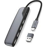 Syntech USB C - USB Hub 4 Bağlantı Noktası, Tip C - USB 3.0 Hub, USB C - USB Adapt&ouml;r&uuml; (USB 2.0), Thunderbolt 3 - USB Hub Thun
