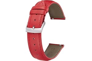 BINLUN Correas de Reloj de Cuero de Liberación Rápida 12mm 14mm 16mm 18mm 19mm 20mm 21mm 22mm Multicolor Correa de Reloj de Piel de Repuesto para Hombres y Mujeres para Reloj