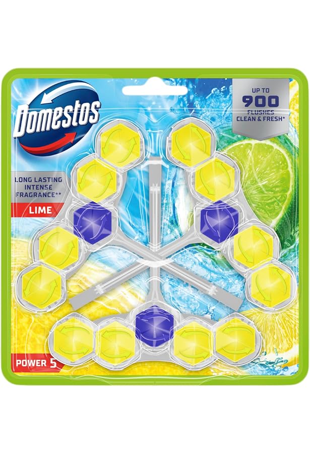 Domestos Power 5+ Aktiv Blauspüler Pinke Magnolie – WC-Stein Mit Anti-Kalk Schutz