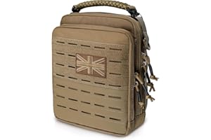 WYNEX Tactical Molle Admin Pouch, Utility EDC Organizer Modular Tool of Double Layer Design, Medical EMT Attachment Bag With Elastic Webbing Insert Panel