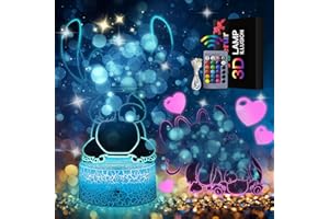 Eygerur 2 Stück Stich Lampe, Stich Geschenke, 3D LED Illusion 16 Farben Stich Nachtlicht USB Smart Touch Fernbedienung Tischlampe Stich Licht für Kinderzimmer Dekoration Urlaub Geschenke