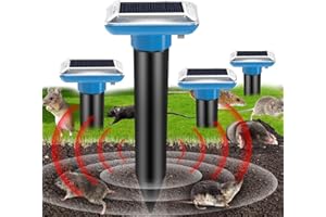 YOUKK Mole Repeller, Solar Maulwurfschreck, Ultraschall Maulwurfschreck für Vertreiben Wühlmäuse, wühlmäuse vertreiben,Maulwürfe vertreibens, Wühlmausschreck, Maulwurf vertreiber (4 Stück)