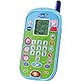 VTech 523122 El teléfono de Peppa Pig, interactive electronic mobile that simulates a phone conversation, Voices of all characters in the family, activities and animations, Assorted, One Size