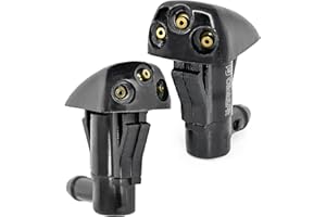 Click&Fit - 2 boquillas de pulverización para limpiaparabrisas compatibles con Kia Sportage MK2 2005-2010, Hyundai Accent, 2003-2009, Tuscon 2002-2008, Elantra 1999-2005, Santa Fe 2001-2004, Hyundai