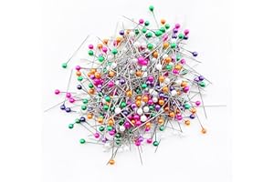 DEEINN Multicolor Basic Sewing Pin, 350 Pack, Stainless Steel, Plastic Head, 3mm Width, 38mm Length, Suitable for Sewing, Tailoring, Quilting