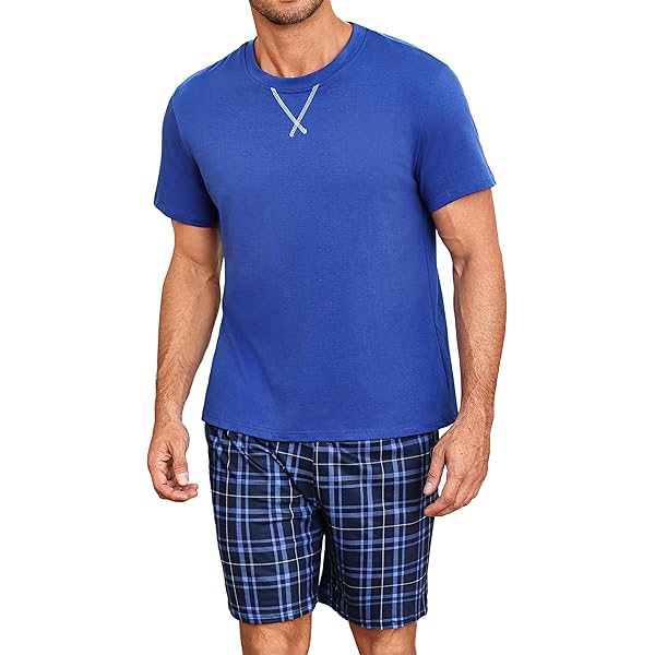 Pigiama Uomo Estivo Corto In Cotone - Set 2 Pezzi Con Tasche E Coulisse Regolabile (S-XXL) - Foto 6