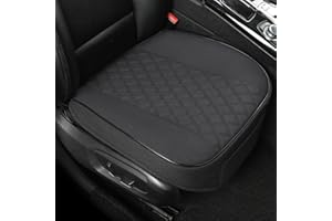 ‎GIANT PANDA GIANT PANDA Leinen-Autositzbezug, Schutz, rutschfeste Unterseite, passend für 95% Aller Fahrzeuge, um die Unterseite gewickelt, Rautenmuster (Schwarz, 2 Stück)