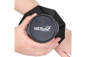 NEOtech Care - Sacca per ghiaccio - coperchio superiore a vite per cold pack - riutilizzabile e flessibile (Nero, 12cm)