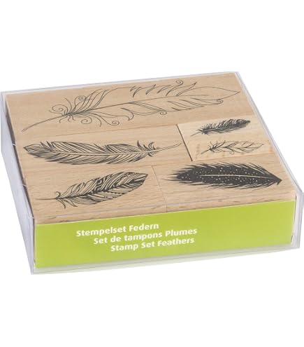 Artemio 'Vielen Dank' Stempel Aus Holz – Gummi-Prägung Für Karten & Geschenke, 3,7x2,5x7,4 Cm