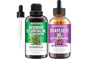 BEHAPRO Rosemary Oil for Hair Growth,100% Pure & Natural Rosemary Essential Oil,Grapessed Oil for Skin & Hair Care & Eyelash Eyebrows Growth,Non-Greesy Hair Growth Oil/Serum Hair Loss Treatment for Women(2