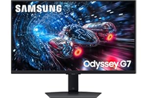 Samsung 27 Zoll Odyssey G70F Gaming Monitor, PC-Bildschirm mit IPS-Panel, 3.840 x 2.160 Pixel (UHD), 180 Hz (4K)/360 Hz (Full HD), 1 ms (G/G), AMD FreeSync Premium Pro, NVIDIA G-Sync, LS27FG702EUXEN