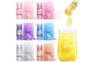 FIDTON Glitter Commestibili - 7 Colori Vivaci in Glitter Alimentari (3 g Ciascuno), Brillantini Commestibili senza Sapore, Coloranti Alimentari in Polvere per Bevande, Torte, Macarons, Fondente, Cupcake