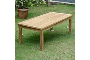 Teck'Attitude Table Basse rectangulaire en Teck Massif Coffee 120 x 60 cm