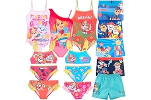 Paw Patrol - Costume Mare Bambina Bambino – Intero Bikini Boxer Monokini Parigamba – Skye Everest Chase Marshall Rubble – Ufficiale Nickelodeon