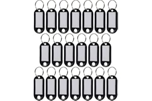 ‎WINTEX WINTEX 100x Schlüsselanhänger beschriftbar - Strapazierfähige Schlüssel Anhänger mit Etiketten - Schlüsselanhänger zum Beschriften - Schlüssel Beschriftung - Schwarz